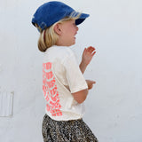 'It Comes in Waves' kids T-shirt Summery Soft Orange