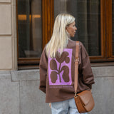 Cotton Oversized Sweater in Washed Cacao