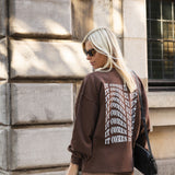Cotton Oversized Sweater in Washed Cacao