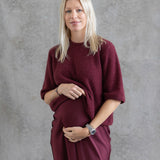 Knitted T-shirt Burgundy