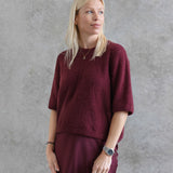 Knitted T-shirt Burgundy