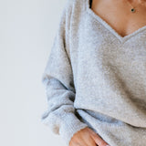 Heartshaped Jumper in Light Grey