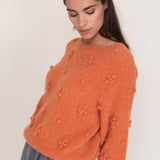 Dotty Daisy Jumper in Carrot