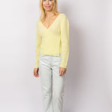 Wrap Jumper in Heavenly Yellow