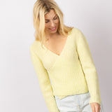 Wrap Jumper in Heavenly Yellow