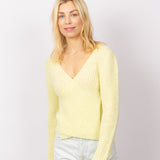 Wrap Jumper in Heavenly Yellow