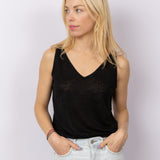 Linnen Tanktop in Black