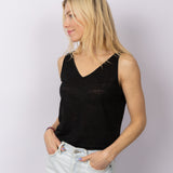 Linnen Tanktop in Black