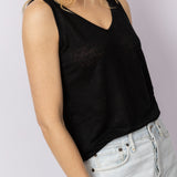 Linnen Tanktop in Black