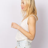 Linnen Tanktop in Off White