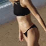 Surf Bikini Top in Black