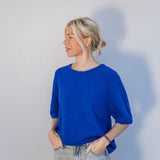 Knitted T-shirt in Eternal Blue