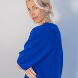 Knitted T-shirt in Eternal Blue