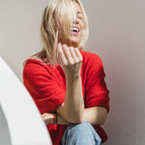 Knitted T-shirt in Rooting Red