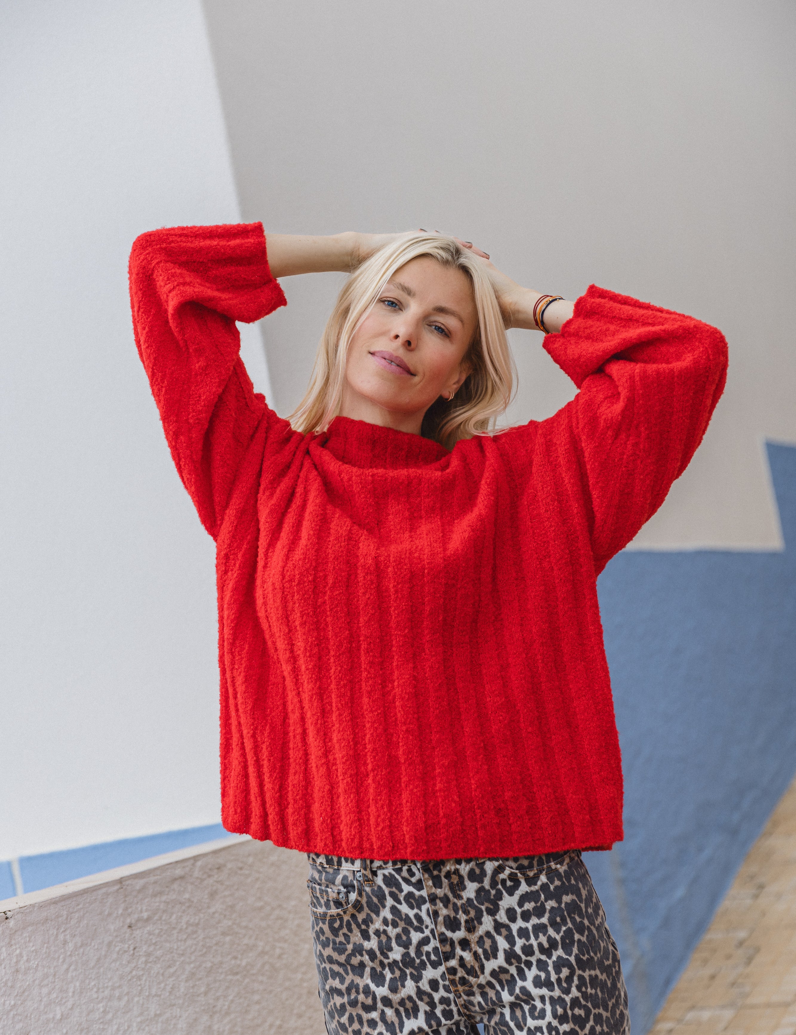 Rosalie Jumper in Rooting Red