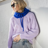 Ajour Jumper in Violet Amethyst