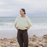 Knitted T-shirt in Heavenly Yellow