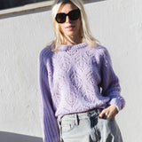 Ajour Jumper in Violet Amethyst