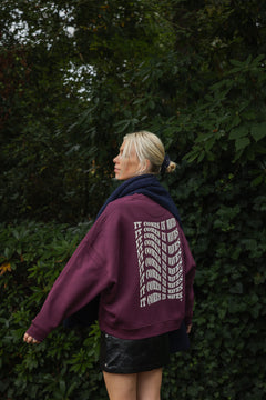 'It Comes in Waves' Sweater women - Bordeaux/Creme