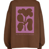 Cotton Oversized Sweater in Washed Cacao