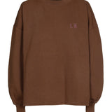 Cotton Oversized Sweater in Washed Cacao