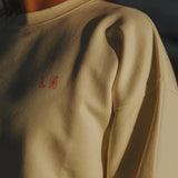 Cotton Oversized Sweater in Butter