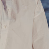 Light Cotton Cropped Shirt in White