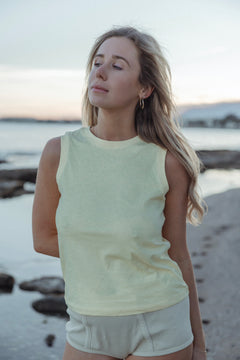 Sporty tank top in Sunny Yellow