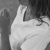 Soft V-neck T-shirt in White