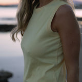 Sporty tank top in Sunny Yellow