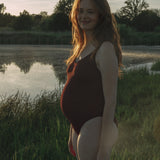 Linda Smock Swimsuit in Aubergine