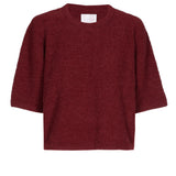 Knitted T-shirt Burgundy